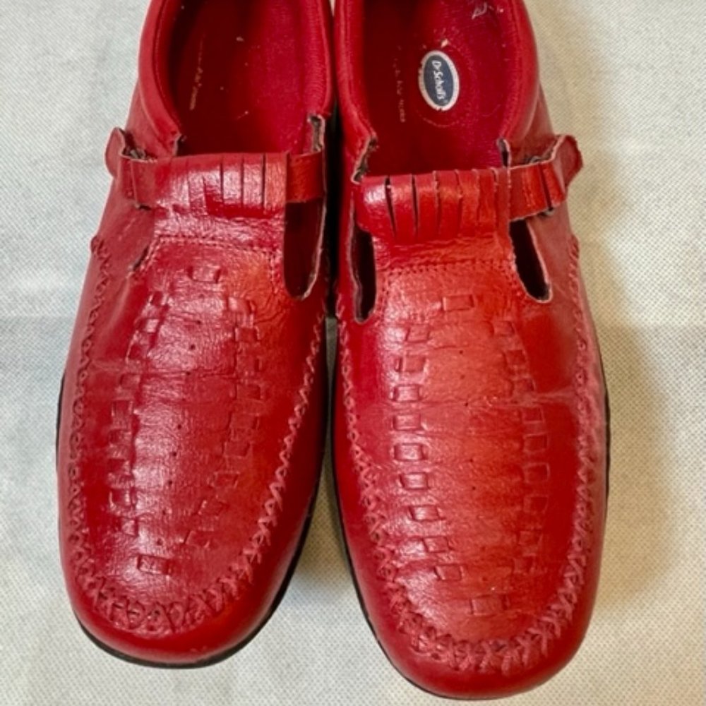 RED Dr. Scholl's Woven-Top Flats